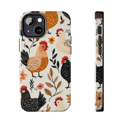 iPhone Case: Cluckin' Vintage – Chickens & Leaves