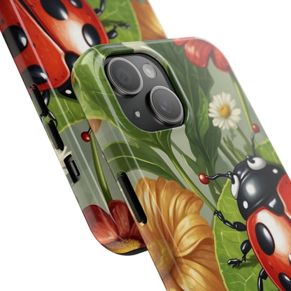 Ladybug Garden iPhone Case – Blooming Floral Art