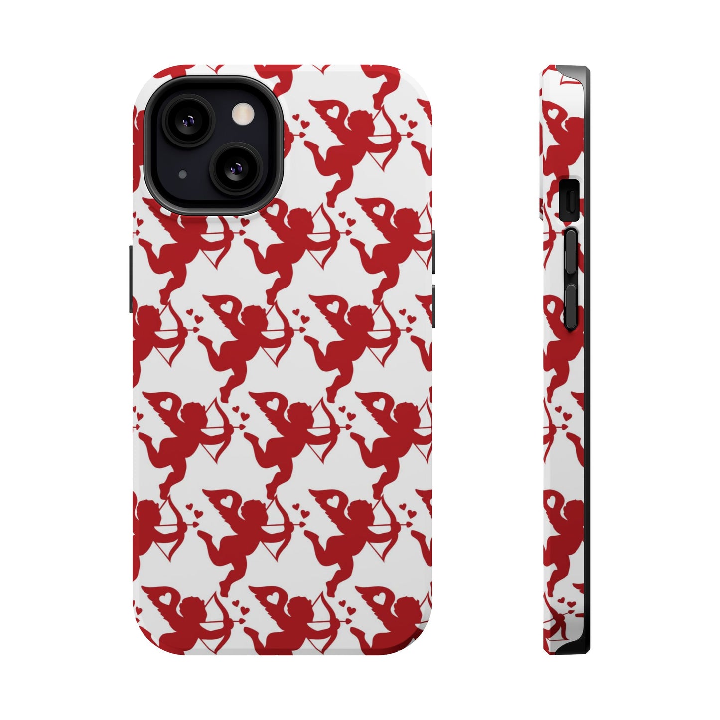 Red Cupid Love Pattern MagSafe Case