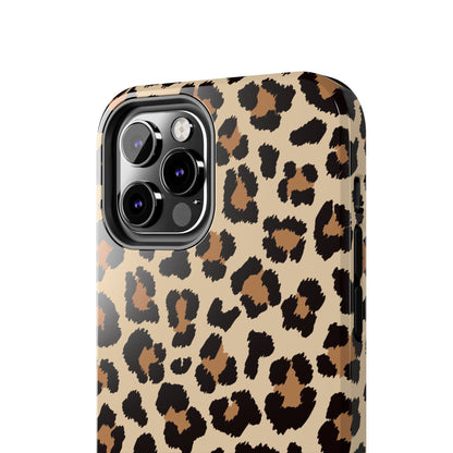 Wild Leopard Print Tough iPhone Case – Bold Animal Pattern Design with Dual-Layer Protection