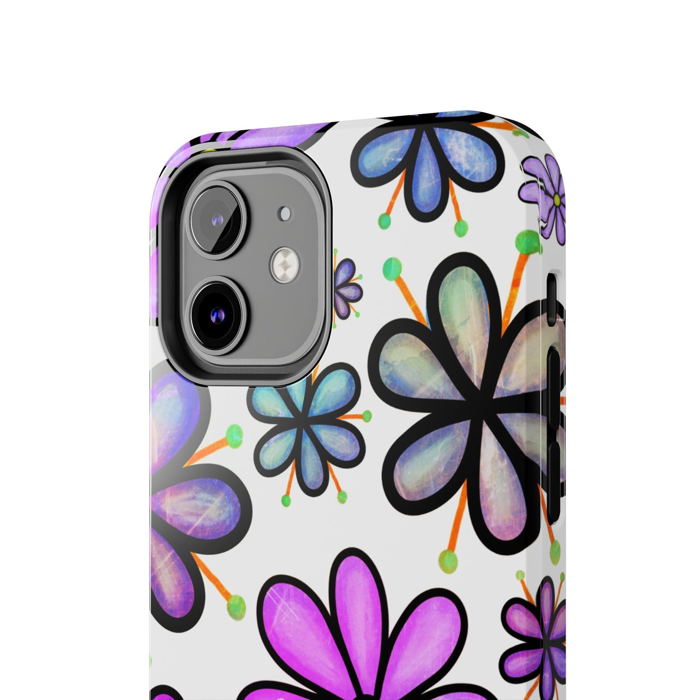 Whimsical Lavender Floral iPhone Case – Ultra-Slim, High-Gloss Finish