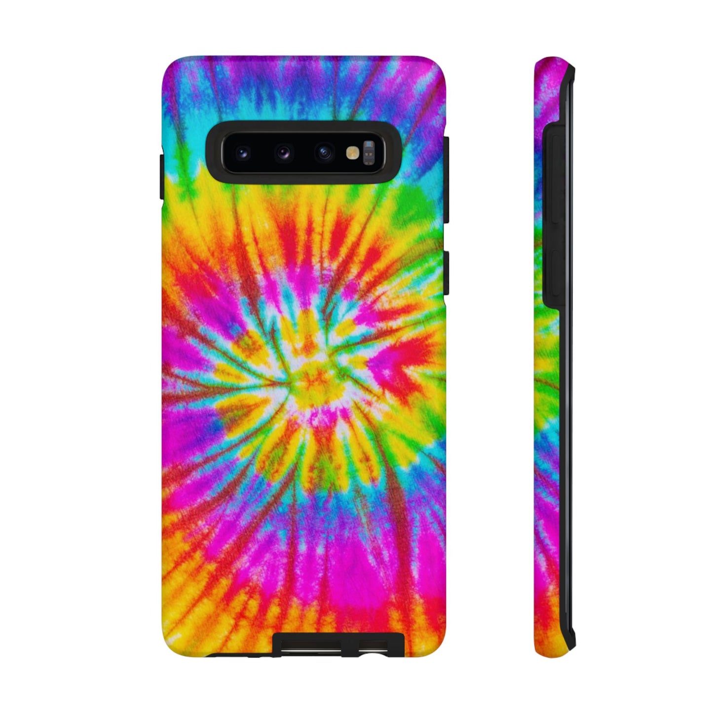 Vibrant Rainbow Spiral Tie-Dye Samsung Galaxy Case – Bold & Retro Style