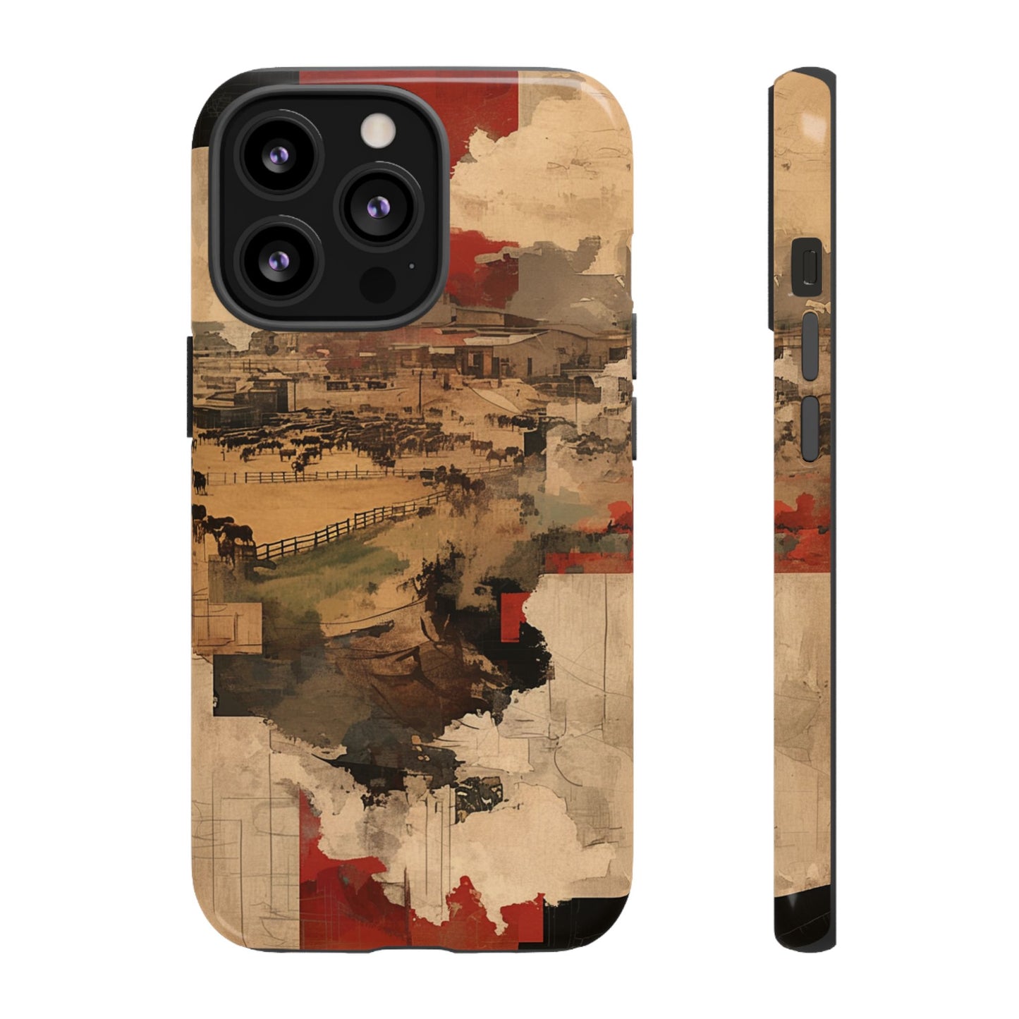 Vintage Abstract iPhone Case - Rustic Art Protective Cover