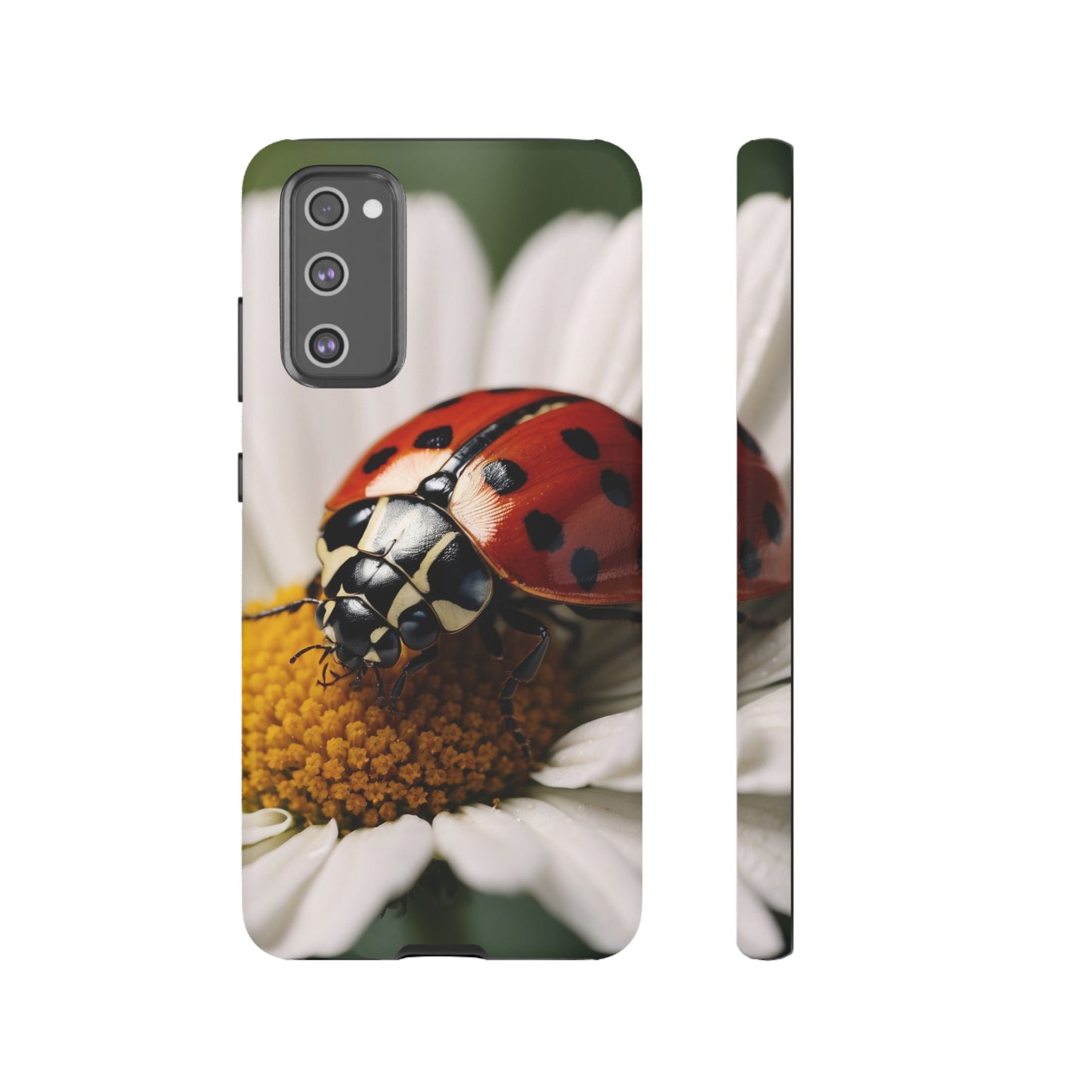 Samsung Galaxy Case: Ladybug on White Daisy