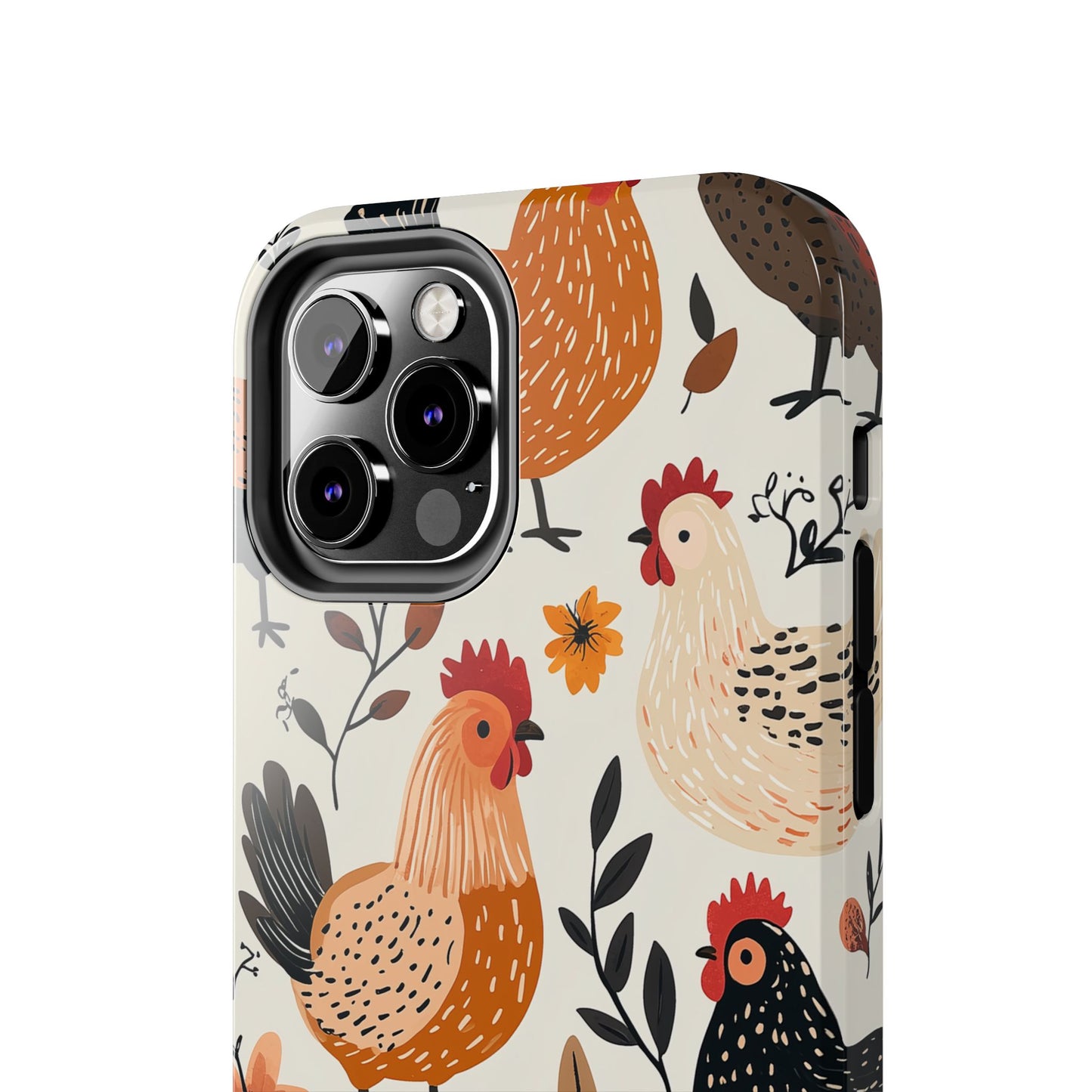 iPhone Case: Cluckin' Vintage – Chickens & Leaves