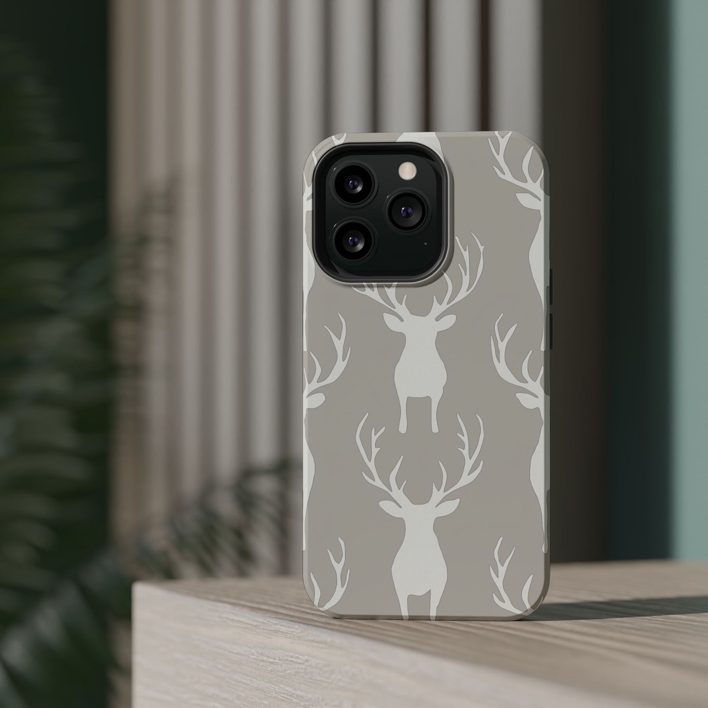 Minimalist Deer Silhouette MagSafe Pattern – iPhone Series Case