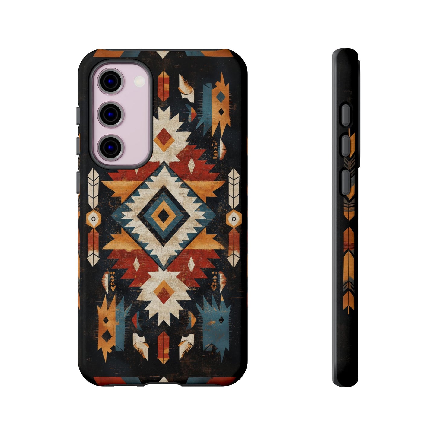 Southwestern Arrow & Diamond Tough Samsung Galaxy Case – Bold Tribal Design, Dual-Layer Protection