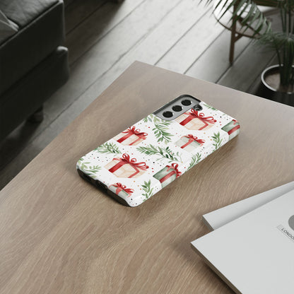 Watercolor Holiday Gifts & Greenery - Samsung Galaxy Series Case