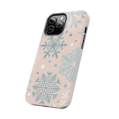 Winter Snowflakes iPhone Case – Shockproof, Smooth Matte Finish, Dual-Layer Protection