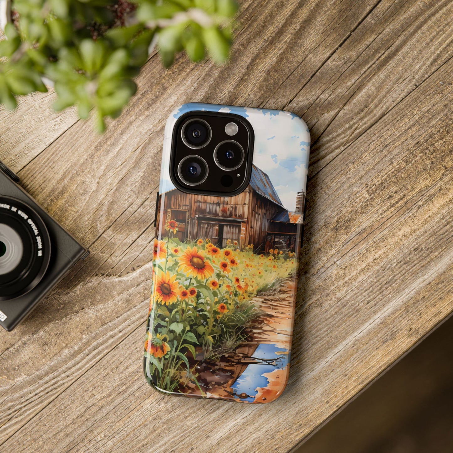 Sunflower iPhone Case  Rustic Farm Style