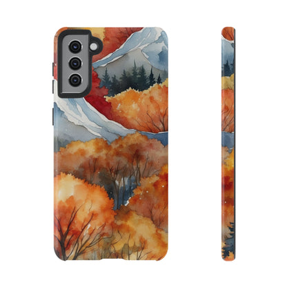 Autumn Mountain Forest Watercolor - Samsung Galaxy Case