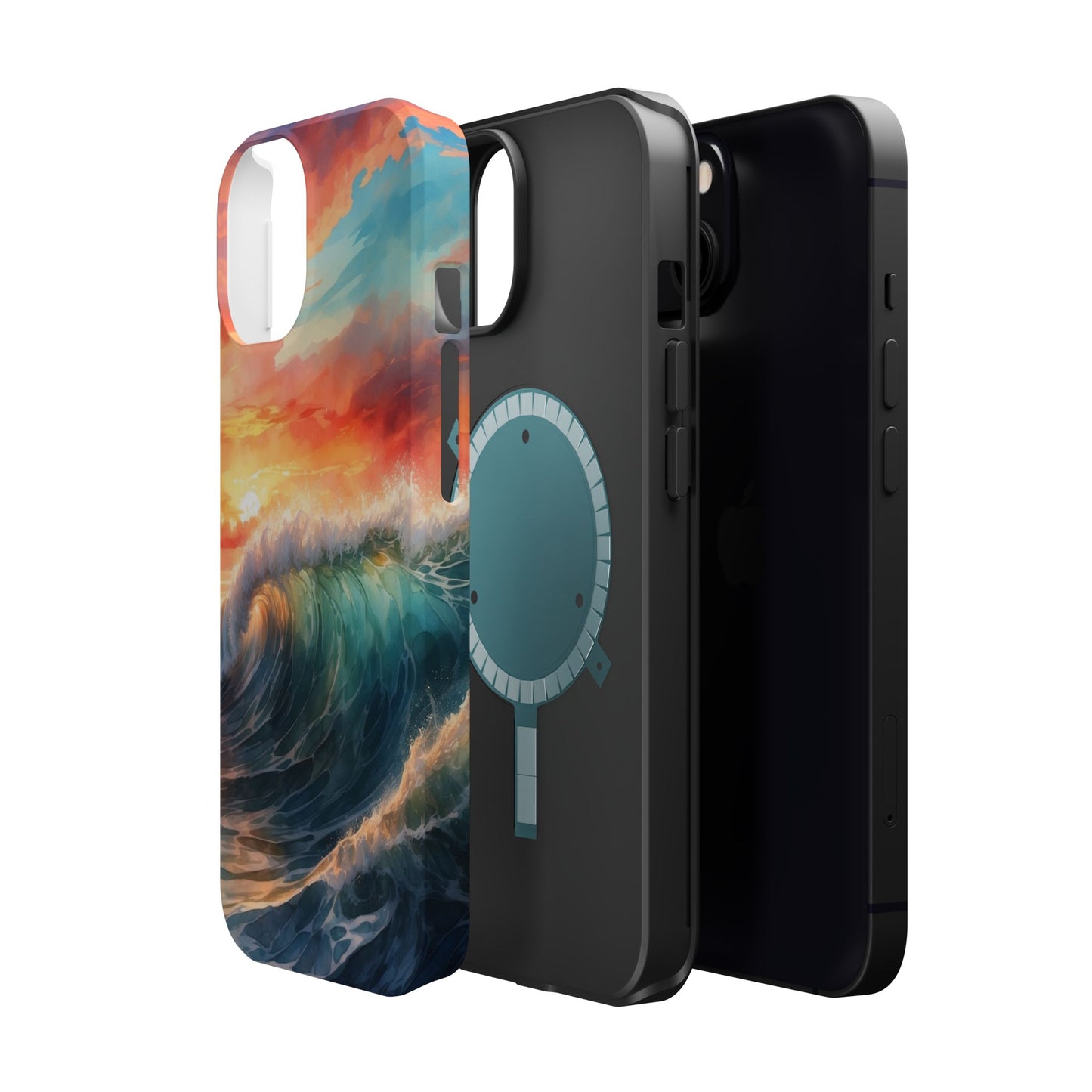 Ocean Wave Sunset MagSafe iPhone Case – Coastal Vibes Design