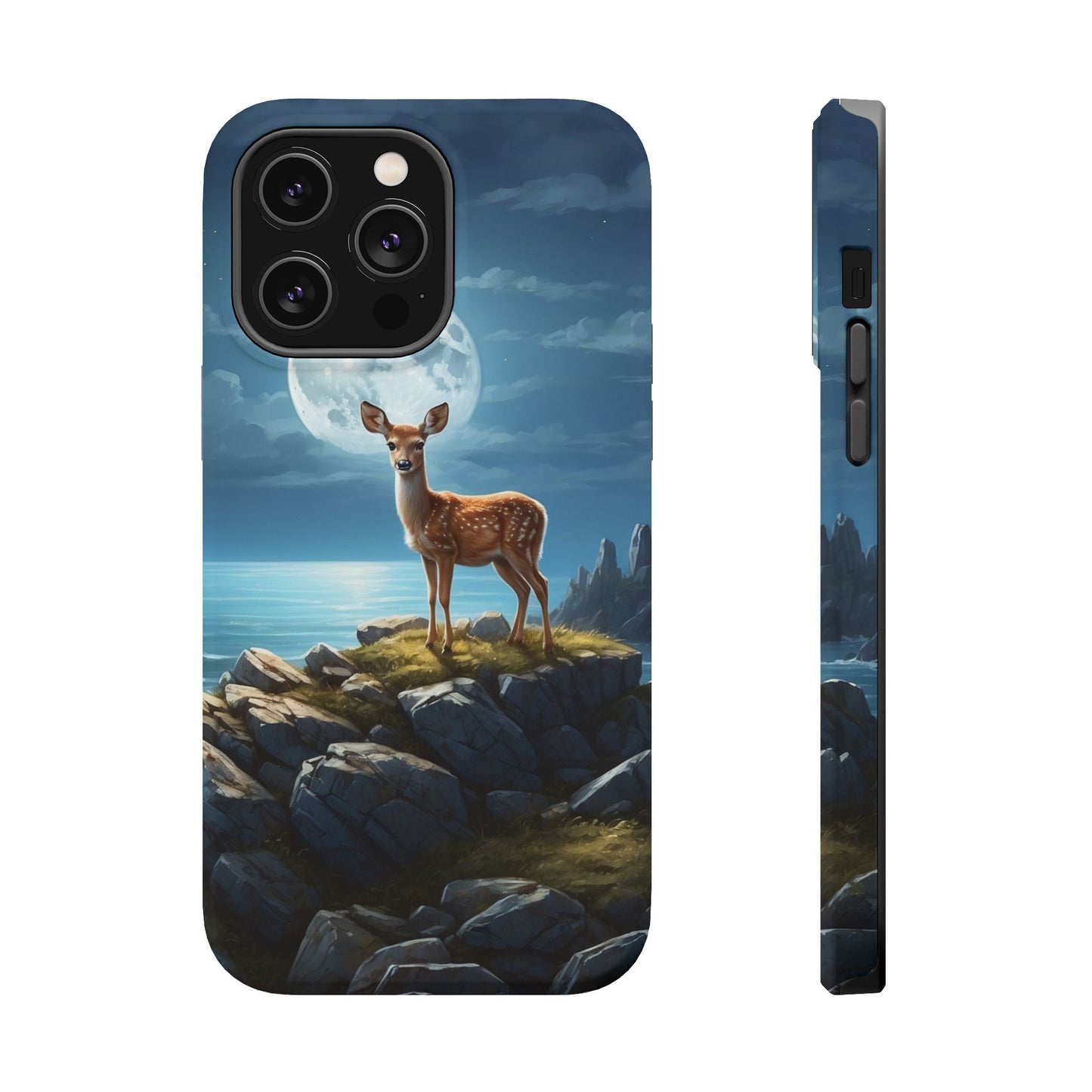 Enchanted Fawn Under the Moonlit Sky MagSafe iPhone Case