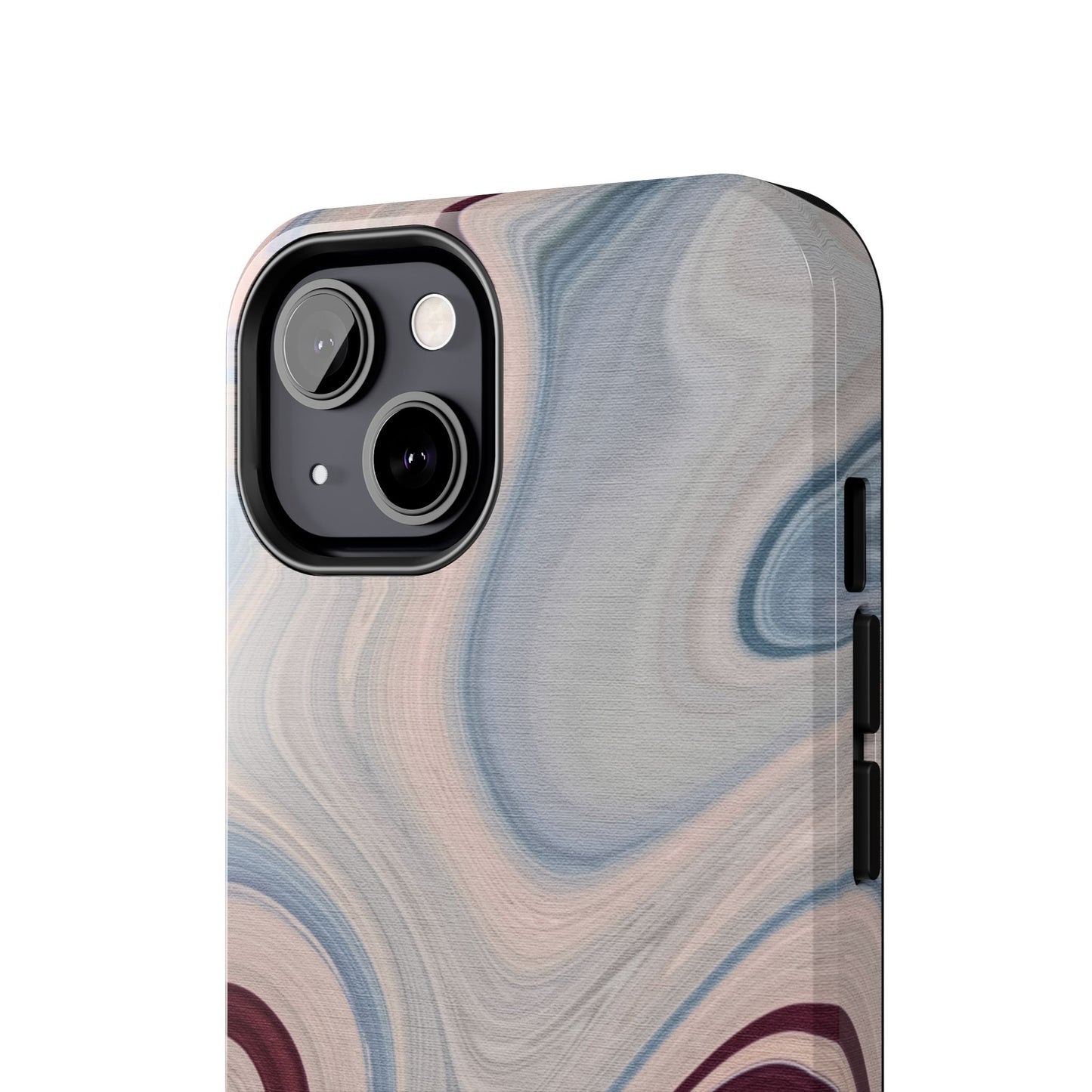 Marble Swirl Elegance – iPhone Case with Blue & Pink Abstract Art