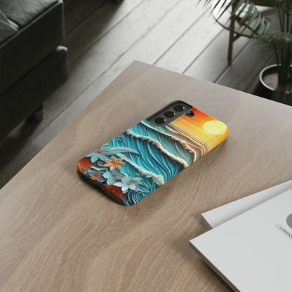 Tropical Sunset Paper Art Ocean – Samsung Galaxy Series Case