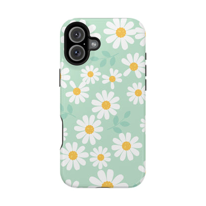 Charming Daisy Floral Tough MagSafe iPhone Case – Spring Pastel Design, Shockproof & Slim