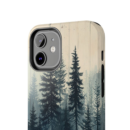 Misty Forest Wood iPhone Case - Nature-Inspired Protective Cover