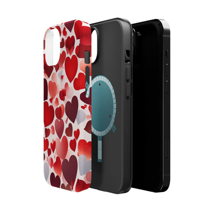 MagSafe Case: Romantic Red Heart Gradient Case