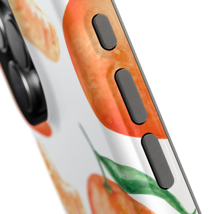 Tangerine Dreams Tough MagSafe iPhone Case – Watercolor Orange Design, Shockproof Dual Protection