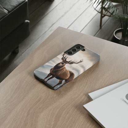 Alpine Majesty: Stag in Snow – Samsung Galaxy Case