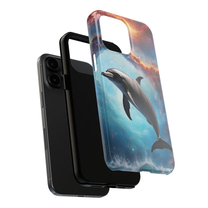 Cosmic Dolphin Space Vibes - iPhone Case