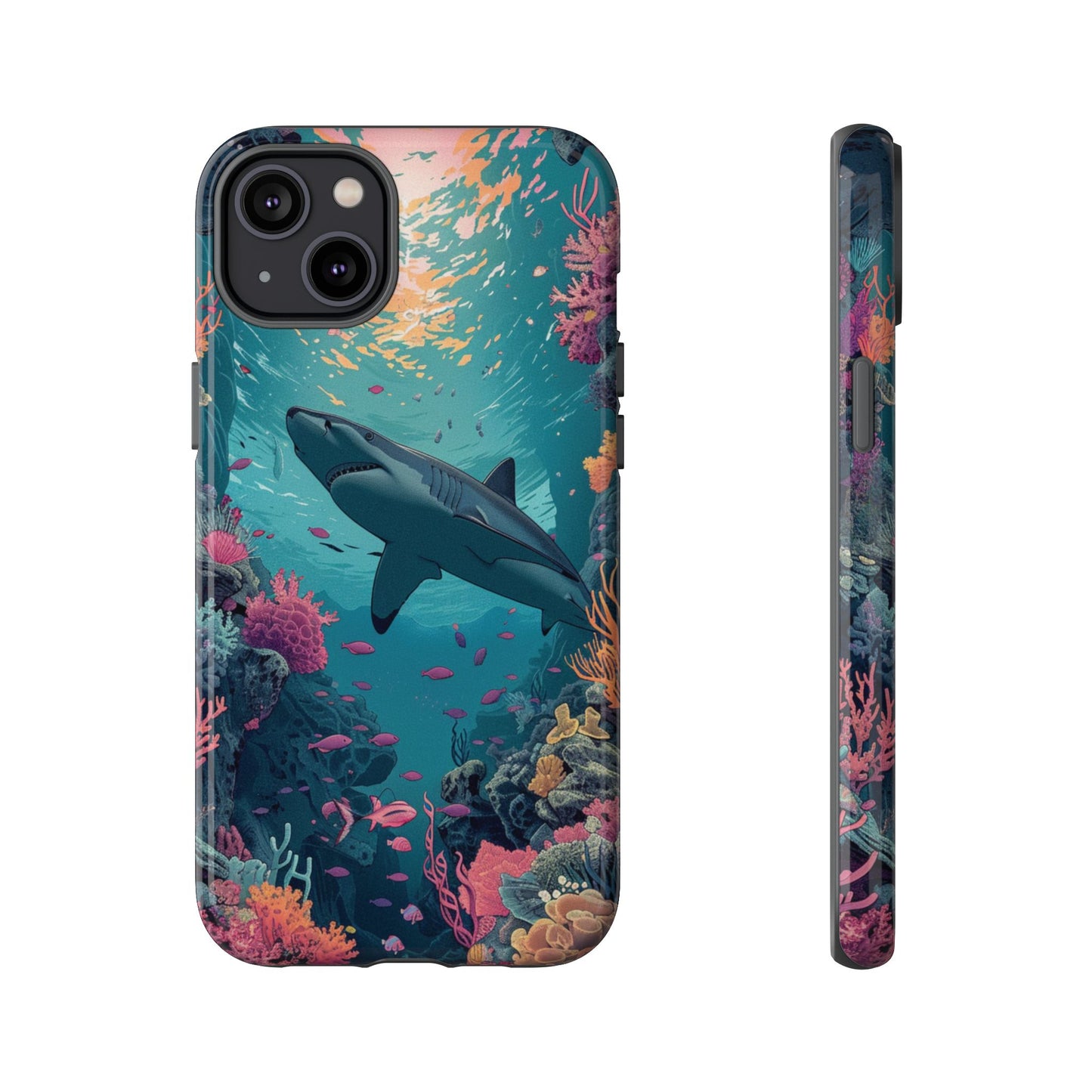 Ocean Shark Coral Reef iPhone Case