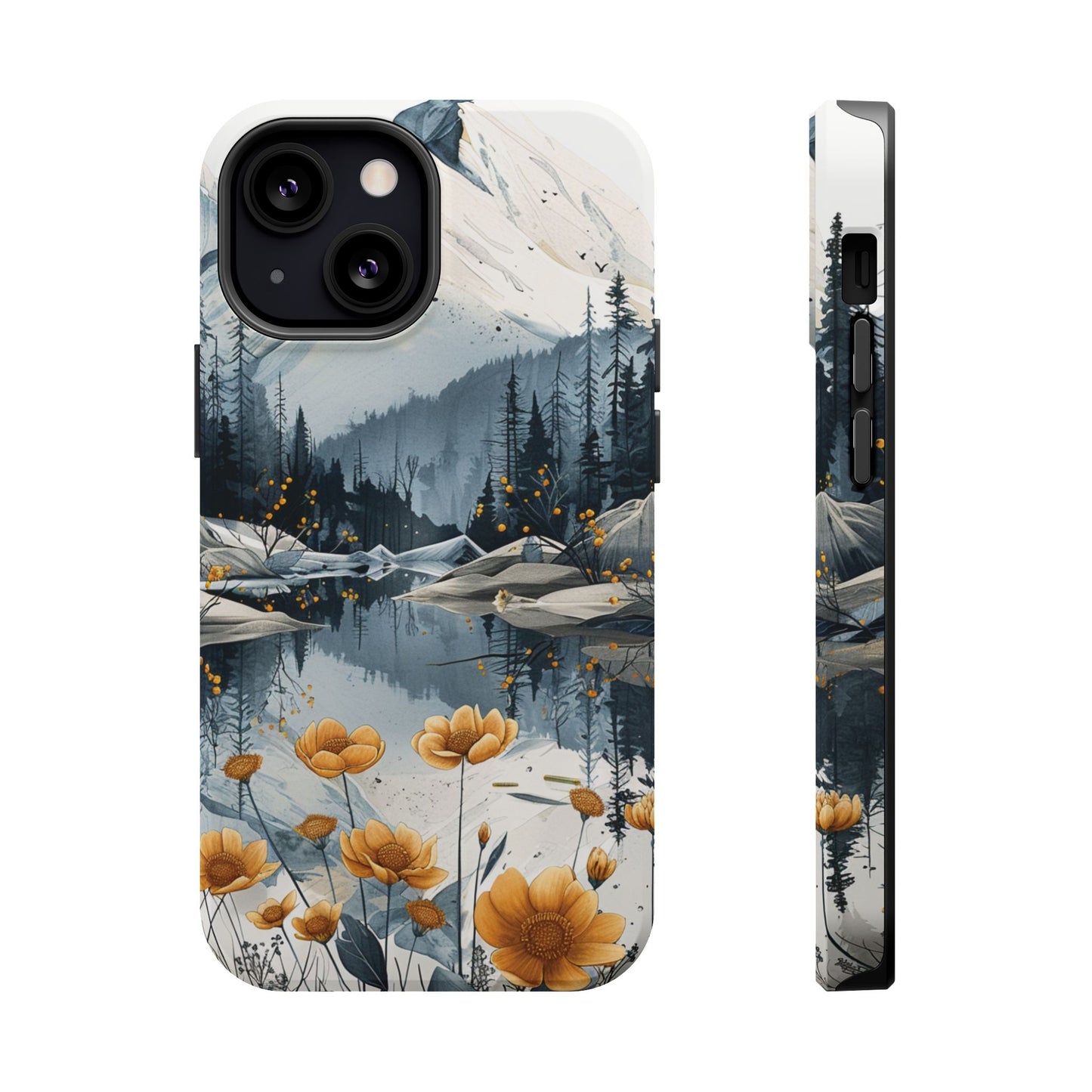 Silver Alpine Wildflower iPhone Case