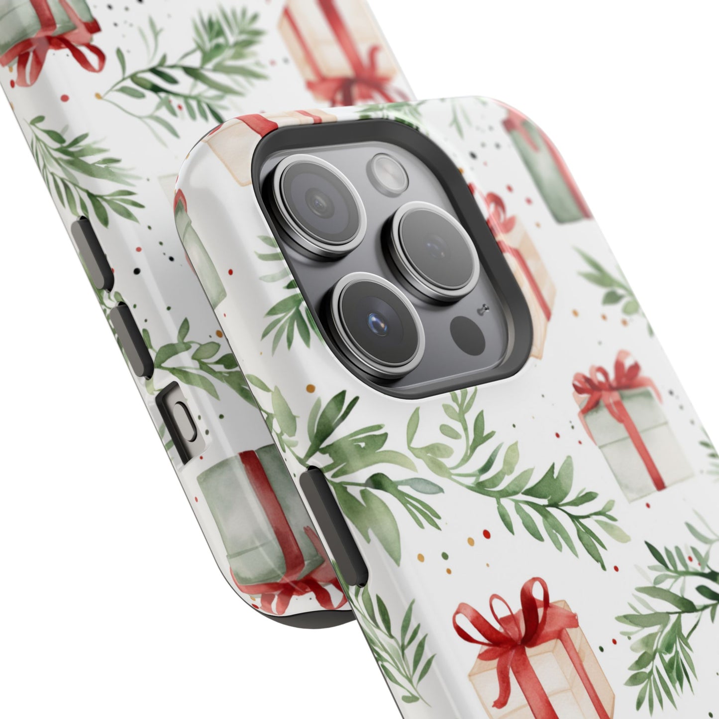 Watercolor Holiday Gifts & Greenery - MagSafe iPhone Series Case