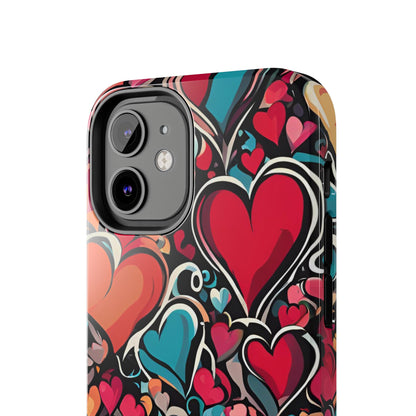 Vibrant Multicolor Heart Art – iPhone Case