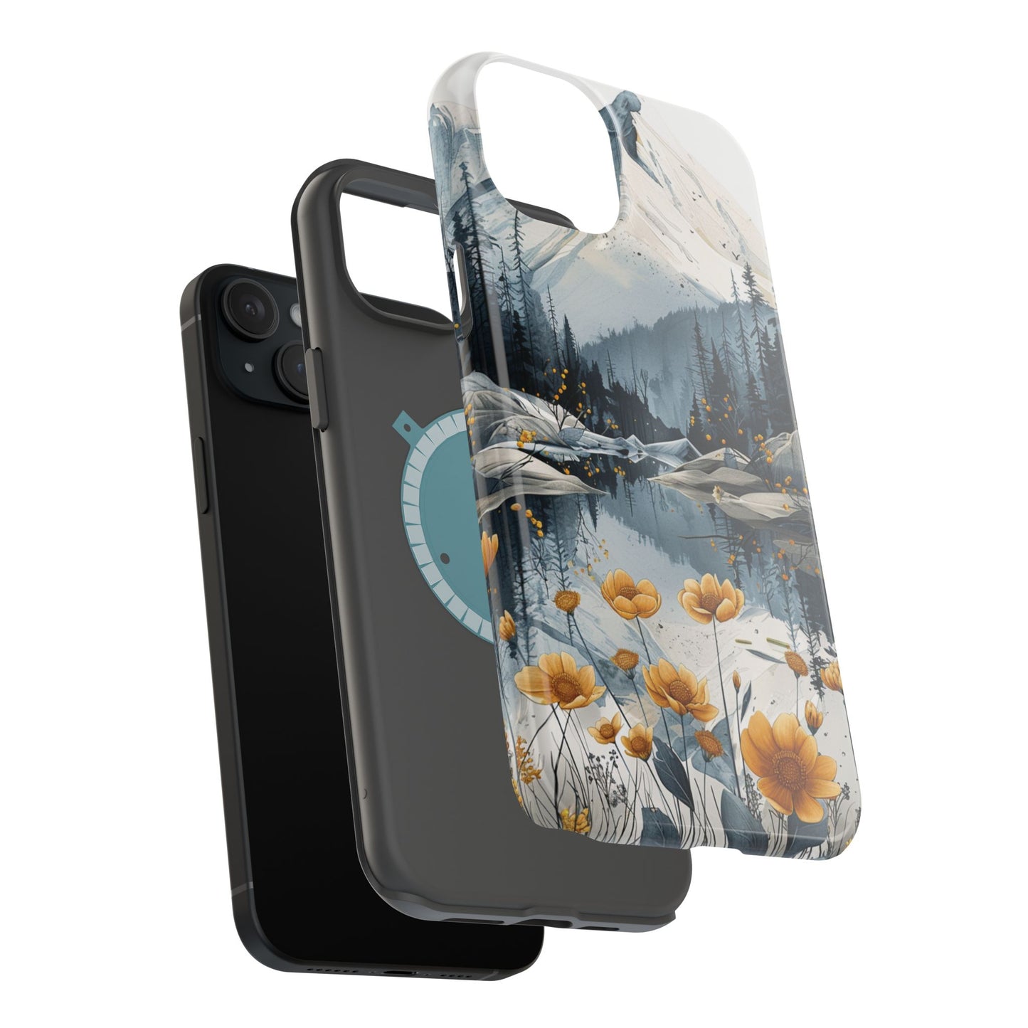 Silver Alpine Wildflower iPhone Case