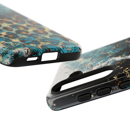 Turquoise Paisley Cowhide Leopard - Samsung Galaxy Series Case