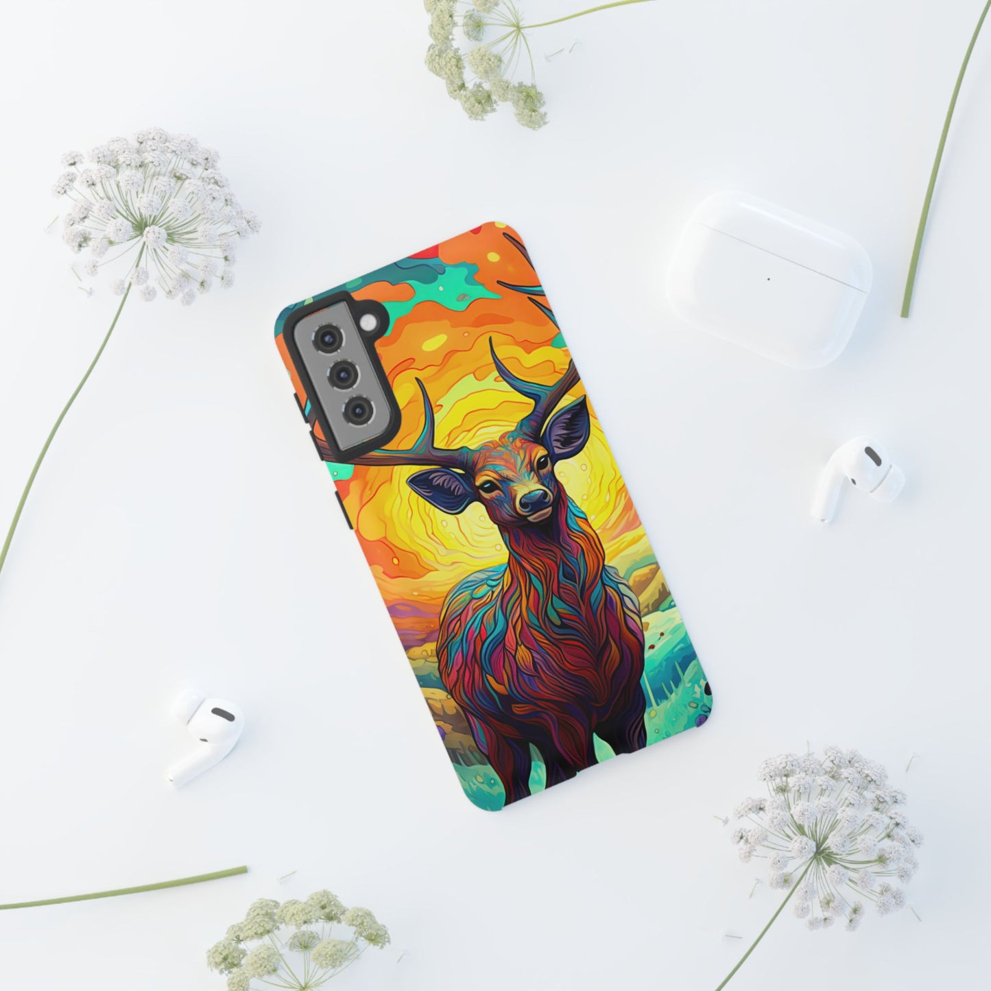 Vibrant Stag in Bloom – Samsung Galaxy Case