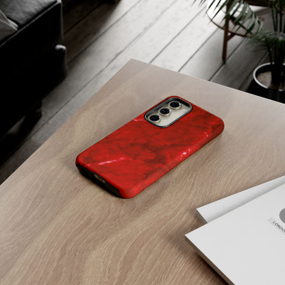 Bold Red Marble Samsung Galaxy Case – Luxe Modern Design with Vibrant Finish