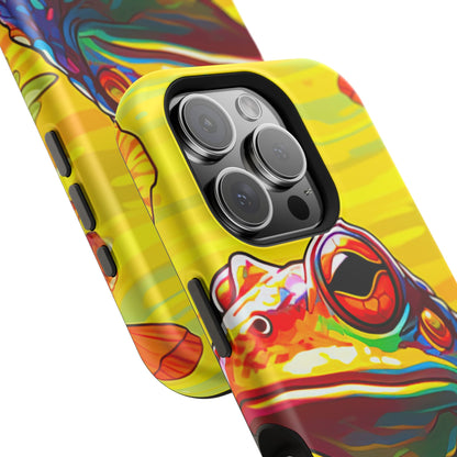 Vibrant Rainbow Frog Design – MagSafe iPhone Case