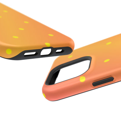 Sunset Gradient Polka Dots MagSafe iPhone Case – Shockproof, Matte Finish, Dual-Layer Protection