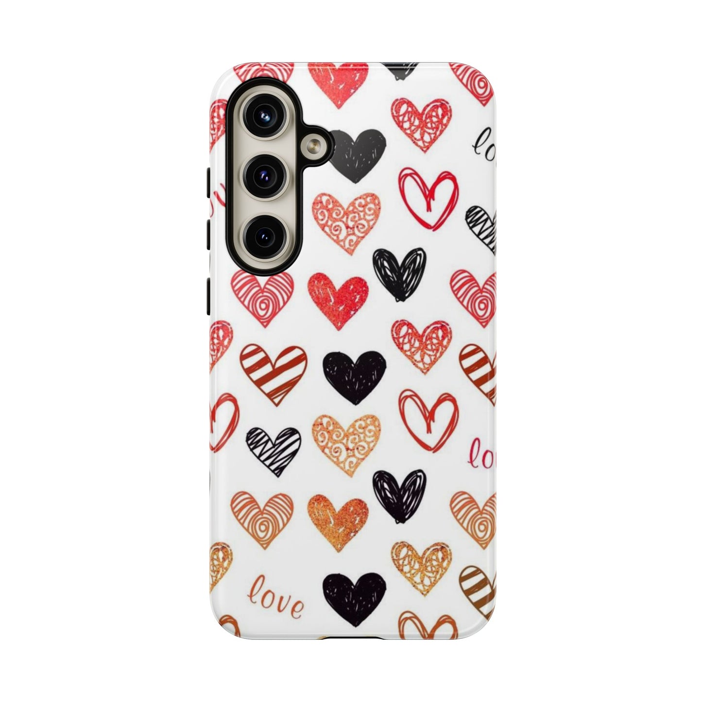 Samsung Galaxy Case: Hand-Drawn Hearts & Love