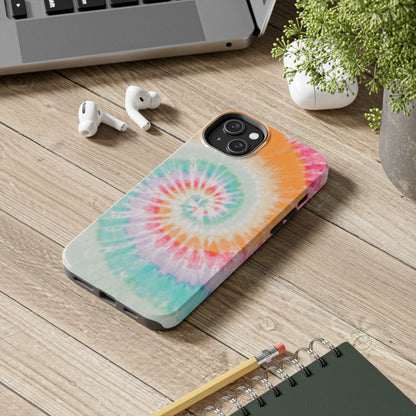 Pastel Swirl Tie-Dye iPhone Case – Soft & Minimalistic Style