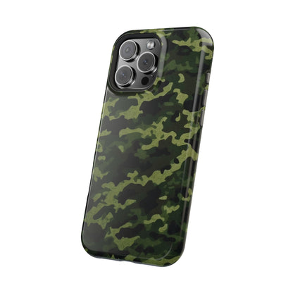 Dark Green Camouflage – MagSafe iPhone Case, Slim and Drop-Resistant