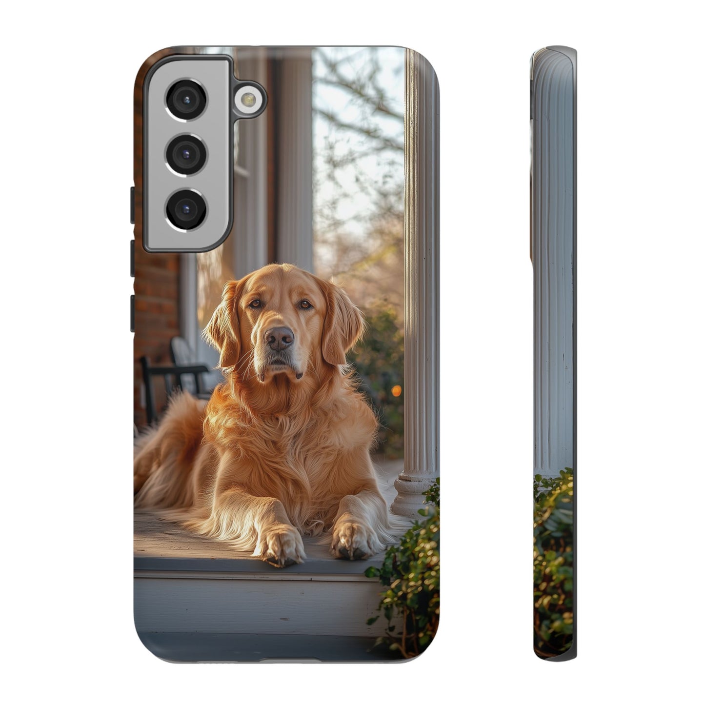 Golden Retriever on Porch - Samsung Galaxy Series Case