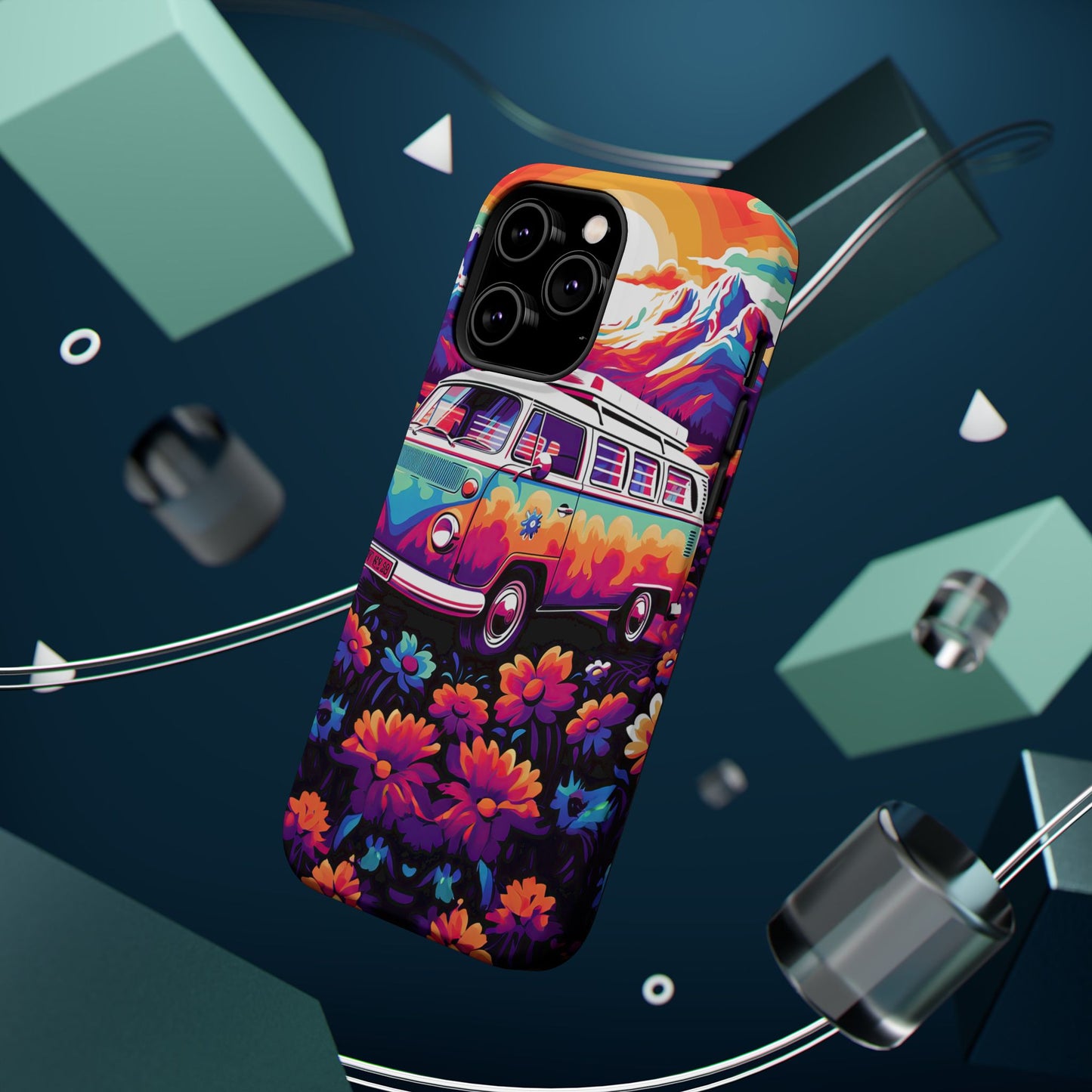 Groovy Floral Sunset Van – MagSafe iPhone Series Case