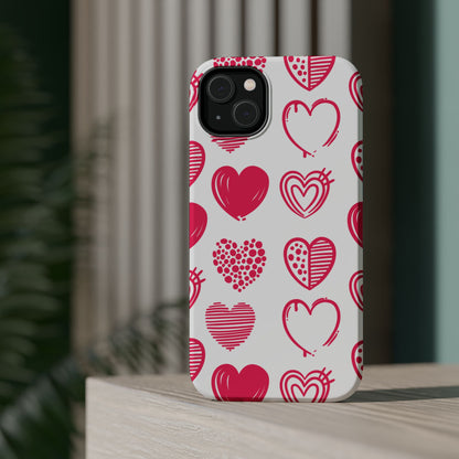 Funky Pink Hearts – MagSafe iPhone Case