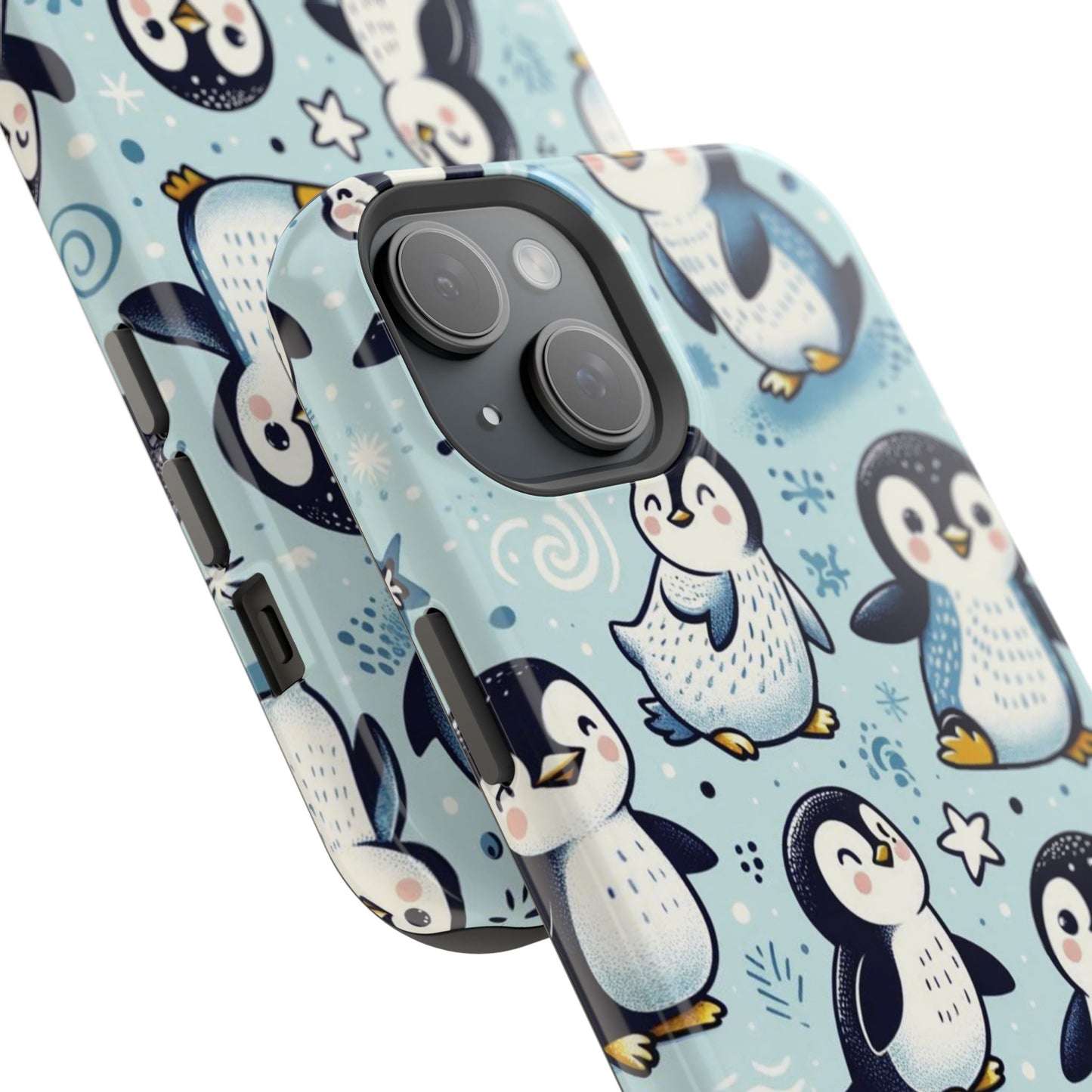 Cute Penguin Parade iPhone Case