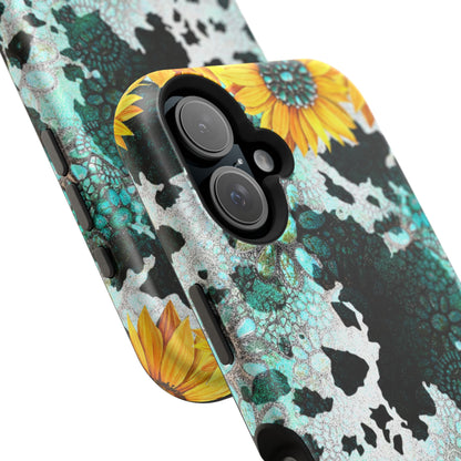 Boho Turquoise Sunflower Lace - MagSafe iPhone Series Case