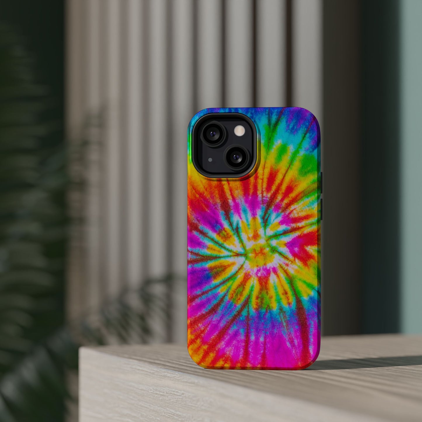 Rainbow Spiral Tie-Dye MagSafe Case – Vibrant Colors & Functionality