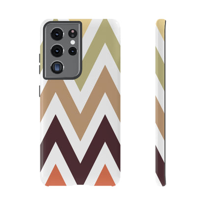 Earthy Chevron Samsung Galaxy Case – Boho-Inspired Design with Dual-Layer Protection