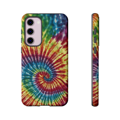 Colorful Retro Tie-Dye Samsung Galaxy Case – Spiral Rainbow Design