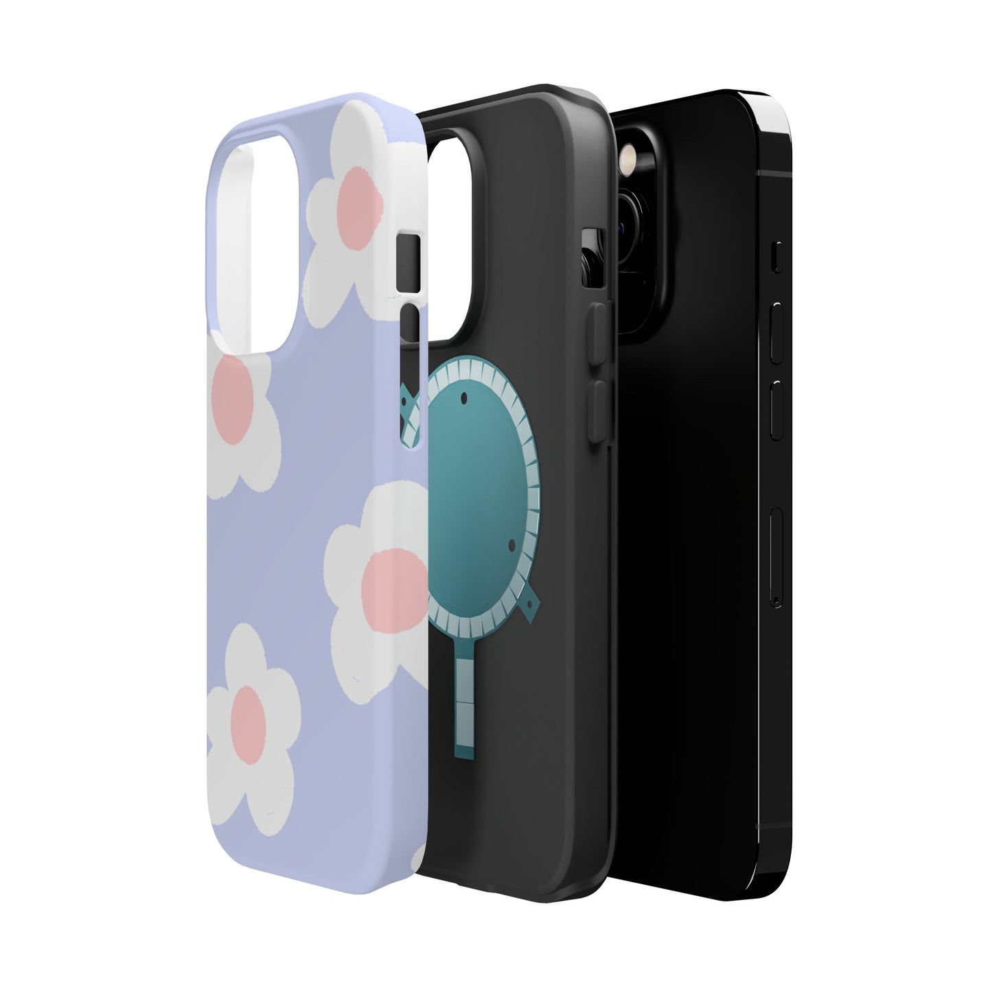 Retro Daisy Pastel Tough MagSafe iPhone Case – Durable Design with Soft Matte Finish