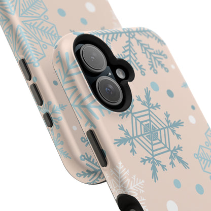 Winter Snowflakes MagSafe iPhone Case – Shockproof, Smooth Matte Finish, Dual-Layer Protection