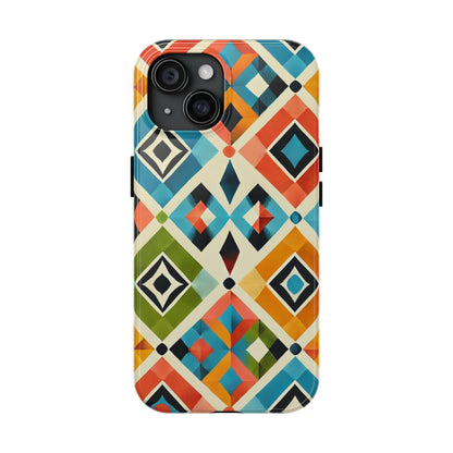 Harlequin Geometric iPhone Case - Vibrant Abstract Protective Cover