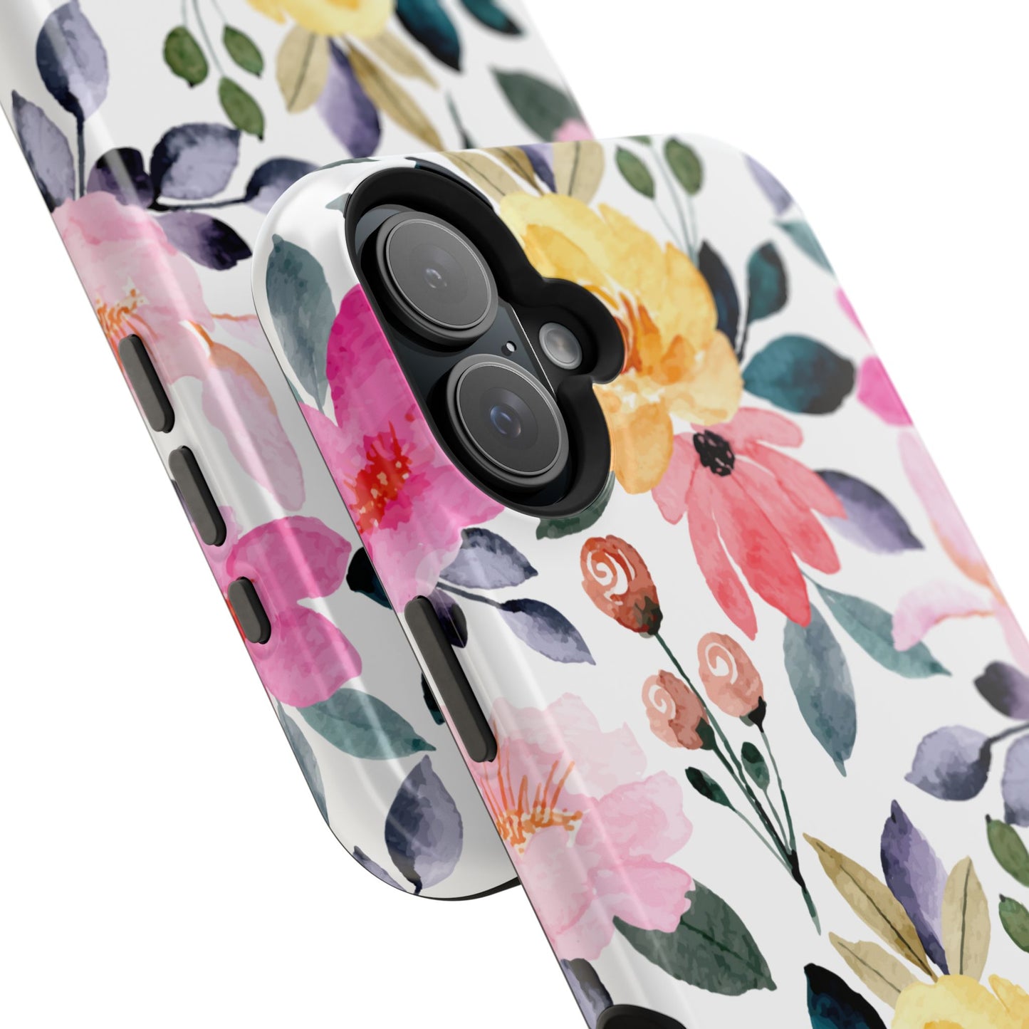 Blossoming Beauty – MagSafe Case with Pastel Floral Watercolor Design